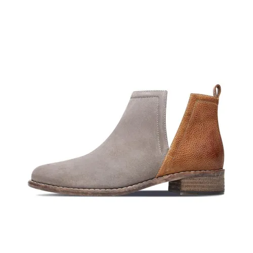 Skechers Wmns Modern Comfort Slip-on Short Boots Grey/Brown