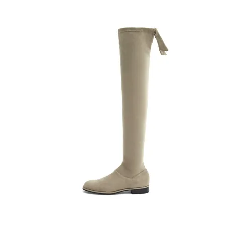 CHARLES&KEITH Knee-high Boots Women's Olive Green