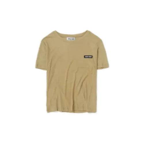 MIU MIU T-Shirts Women's Beige