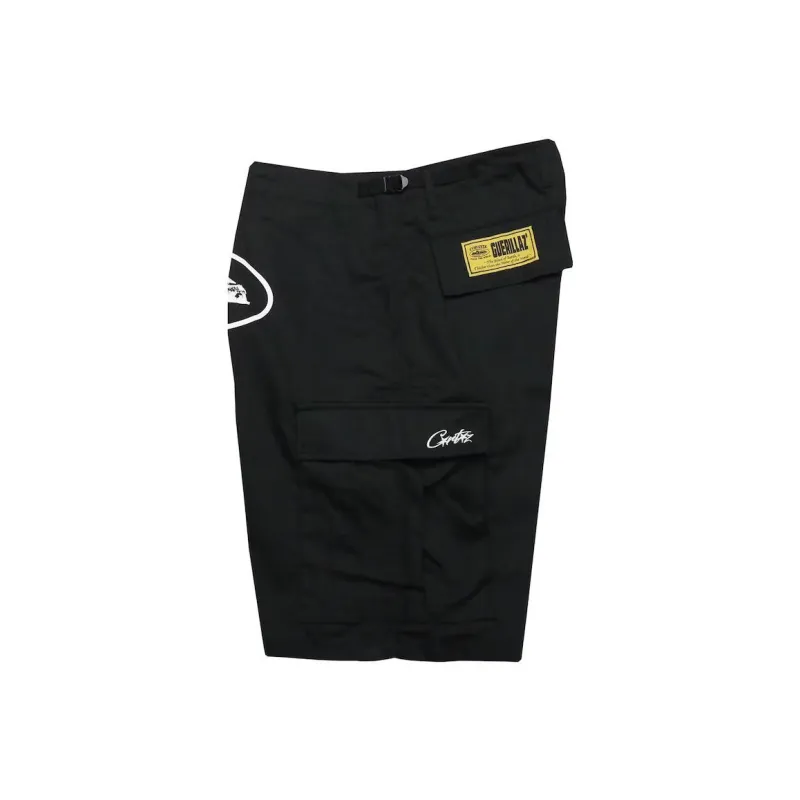 Corteiz Cargo Shorts Unisex Black-2