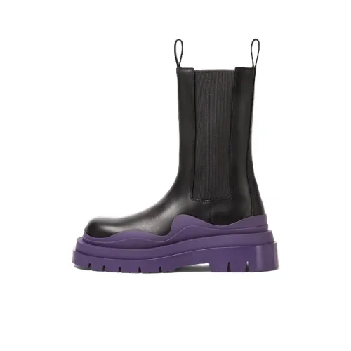 Bottega Veneta Chelsea Boots Women's Black/Purple