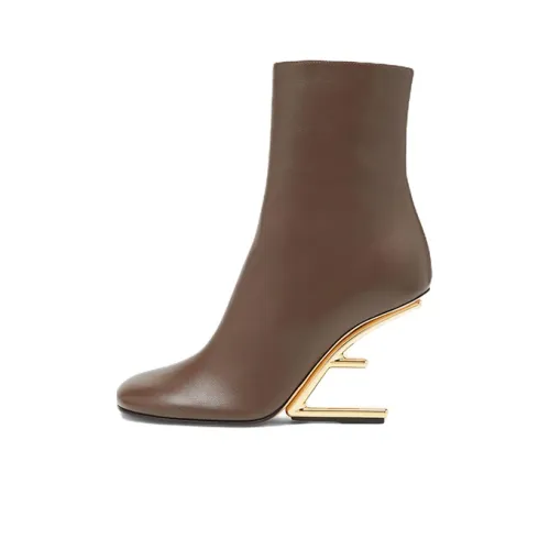 FENDI First Ankle Boots Women's Brown