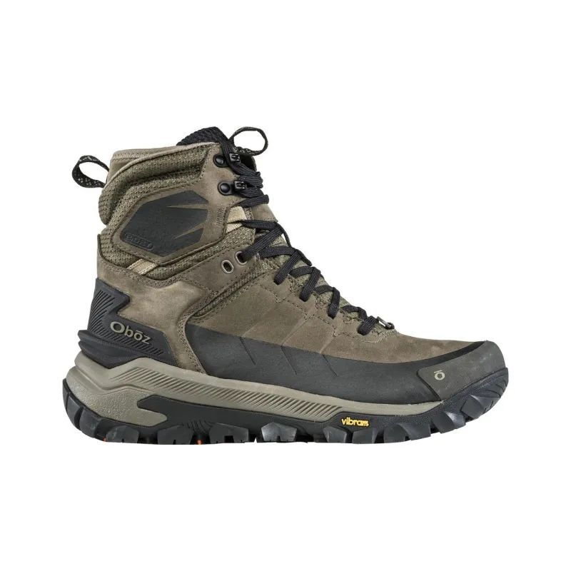 Oboz Footwear Bangtail Slip-Resistant Water-Resistant High-Top Outdoor Shoes Men's Black Gray Color-1
