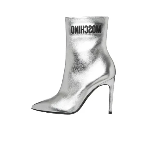 MOSCHINO Ankle Boots Women's Silver