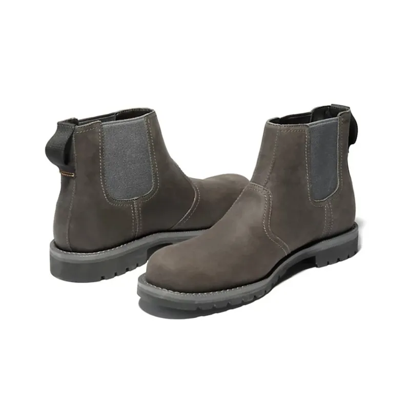Timberland Larchmont Chelsea Boots Men Mid-Top Linen Green-4