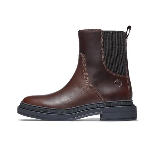 Timberland Lisbon Lane Short Chelsea Boots Women's Black Brown