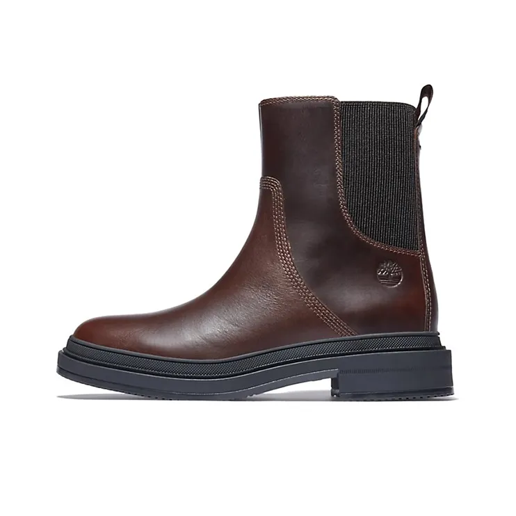 Timberland Lisbon Lane Short Chelsea Boots Women's Black Brown-0