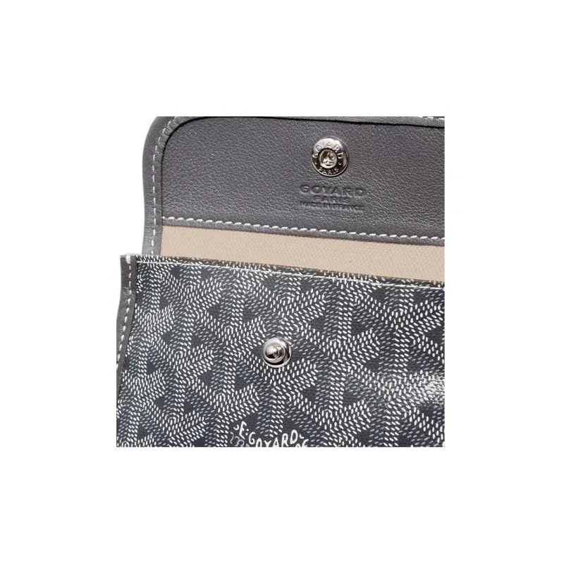 GOYARD Anjou Canvas With Calfskin Combo Bag Tote Shopping Bag One Shoulder Handbag Mini Women's Gray/Gray Small Heart-4