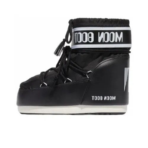 Moon Boot Icon Low Nylon Boot Black White