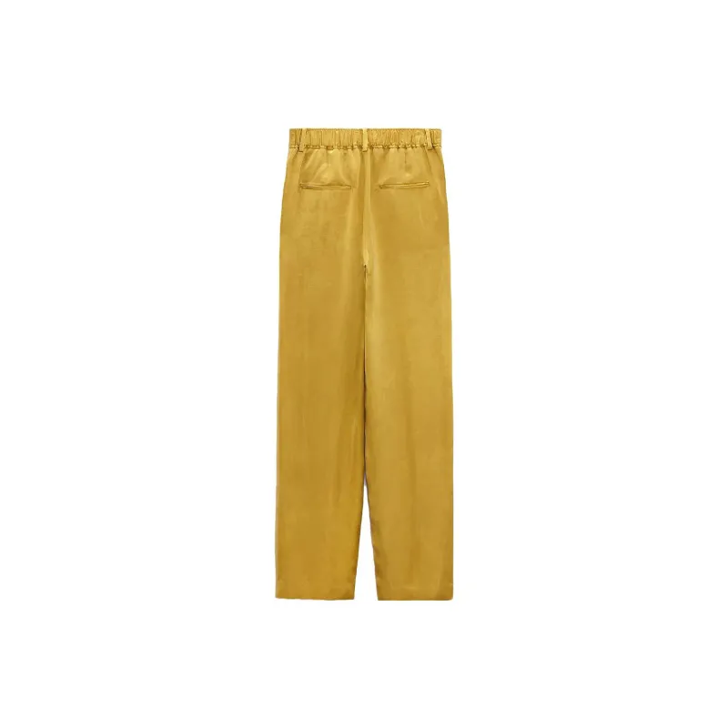 ZARA Casual Pants Women's Green-1