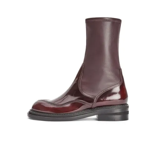 LOEWE Ankle Boots Women's Burgundy