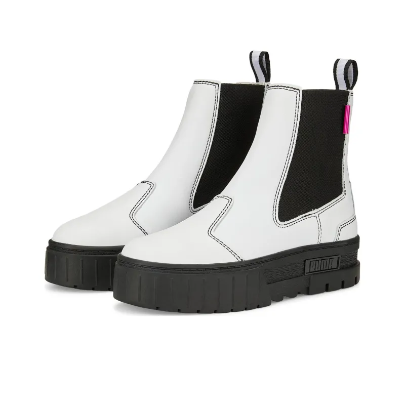 Puma Women's Mayze Pop Chelsea Boot 'White Black'-2