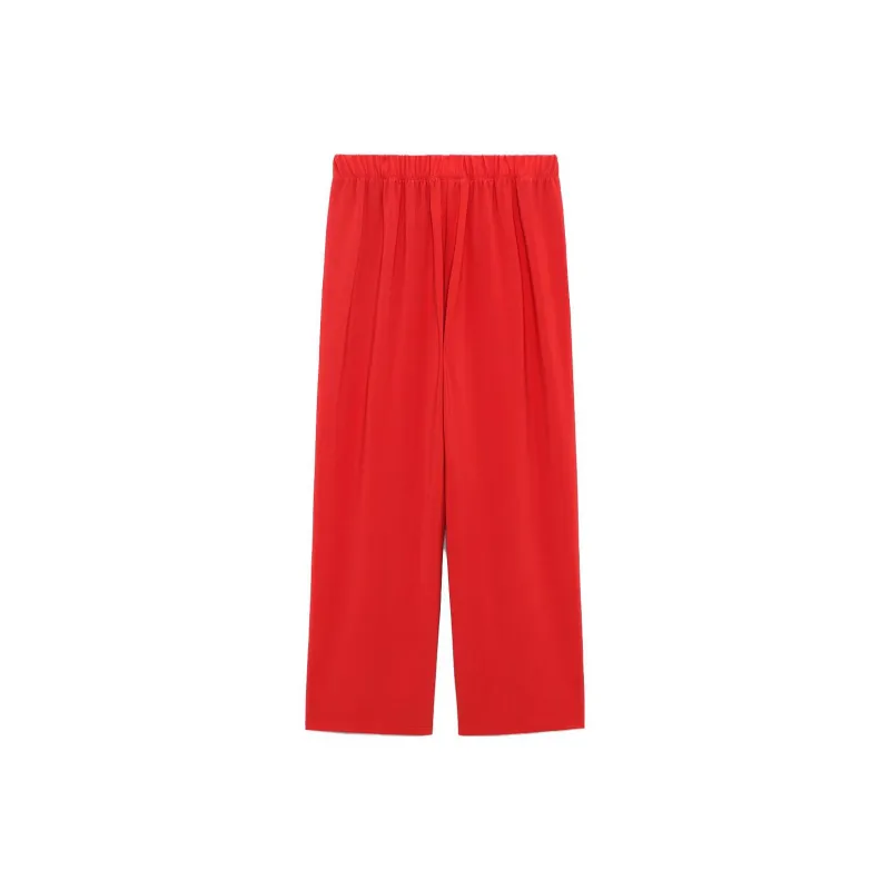 ZARA Casual Pants Women's Red-1