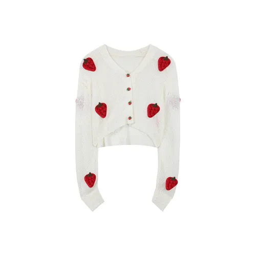 ELF SACK Knitwear Women's Strawberry White