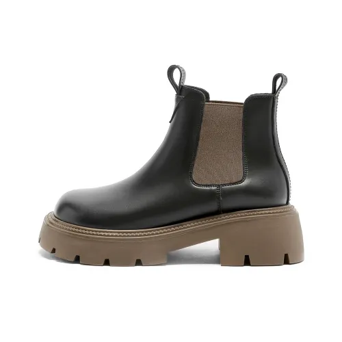 C°BANNER Chelsea Boots Women's Black Khaki