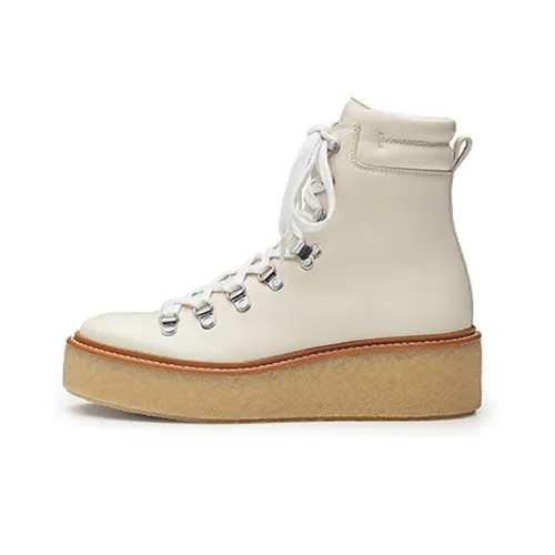 HERMES Discovery Ankle Boots Women's Off White