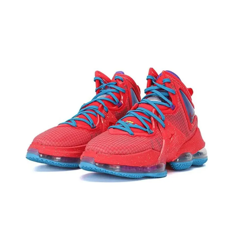 Nike Lebron 19 Cushioned Slip Resistant Mid Top Basketball Shoes Men's Pink-2