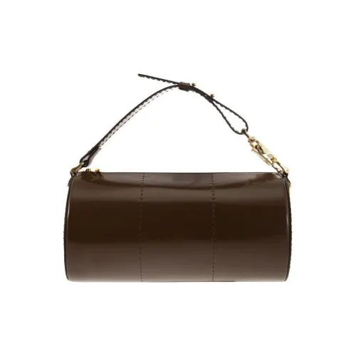 MaxMara Calfskin One Shoulder Handbags Medium Size Women's Brown