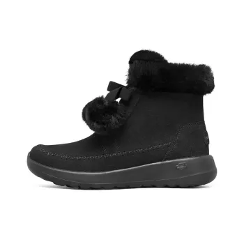 Skechers ON THE GO Warm And Wear Resistant Short Snow Boots Women's Charcoal Black
