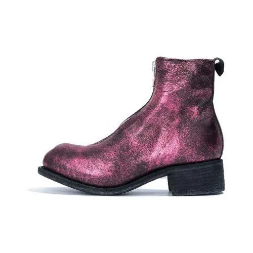 GUIDI Metallic Ankle Boots