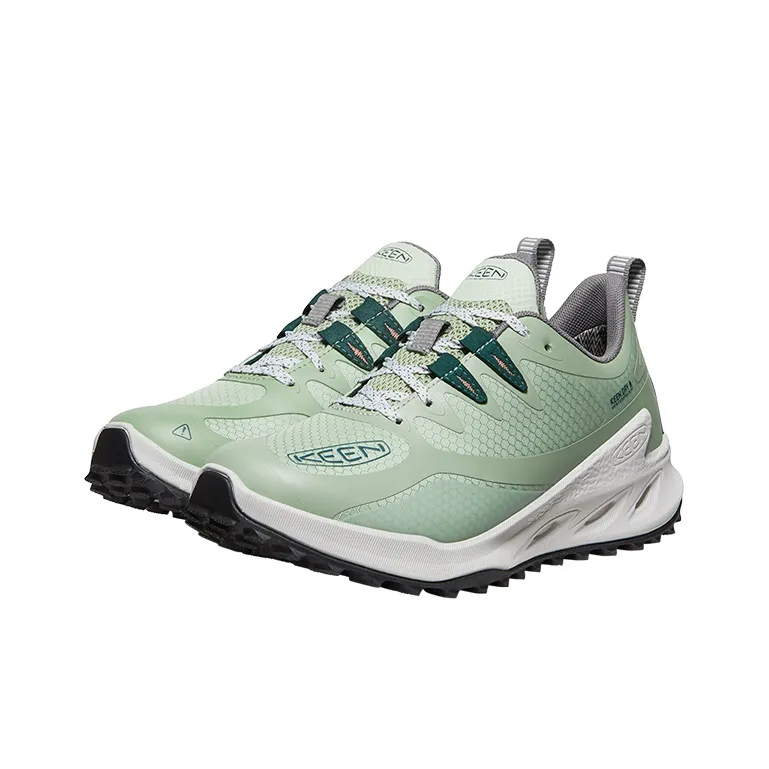 KEEN Zionic WP Anti Slip Wear Resistant Waterproof And Breathable Low Top Outdoor Shoes Women's Green White-2