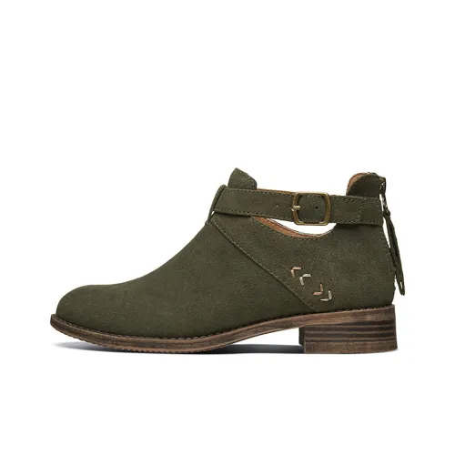 Skechers Ankle Boots Women's Low-Top Olive Green