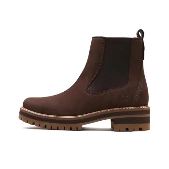 Timberland Courmayeur Valley Short Chelsea Boots Women's Brown Red