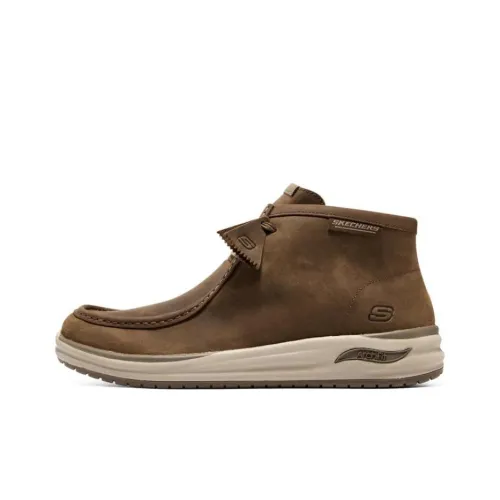 Skechers ARCH FIT MELO Ankle Boots Men Brown