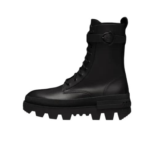 Moncler Calf Leather Lace-up Boots