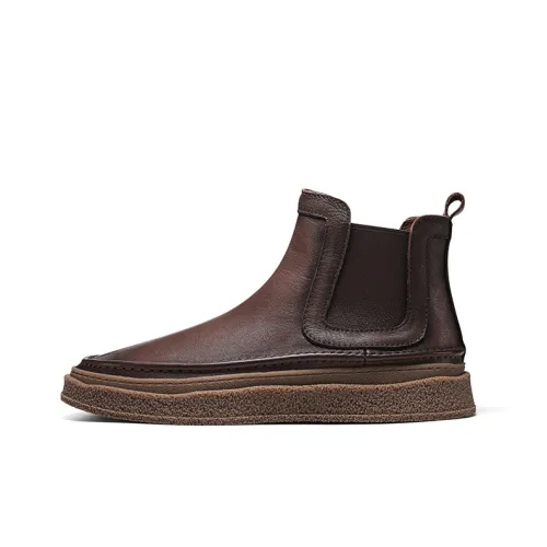 Hautton Jeans Chelsea Boots Men Brown