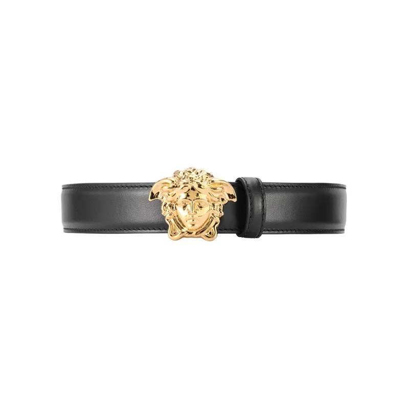 VERSACE La Medusa Buckle Leather Belt-1