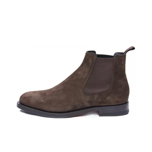 Santoni Chelsea Boots Men Brown