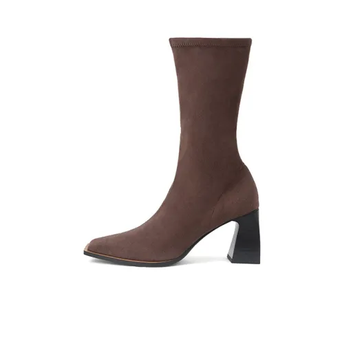 CHARLES&KEITH Ankle Boots Women's Burgundy