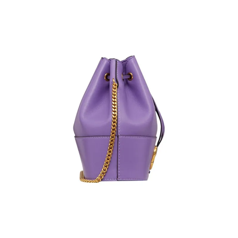 Valentino GARAVANI Leather Bucket Bags Shoulder Bag Crossbody Bag Mini Women's Purple-3