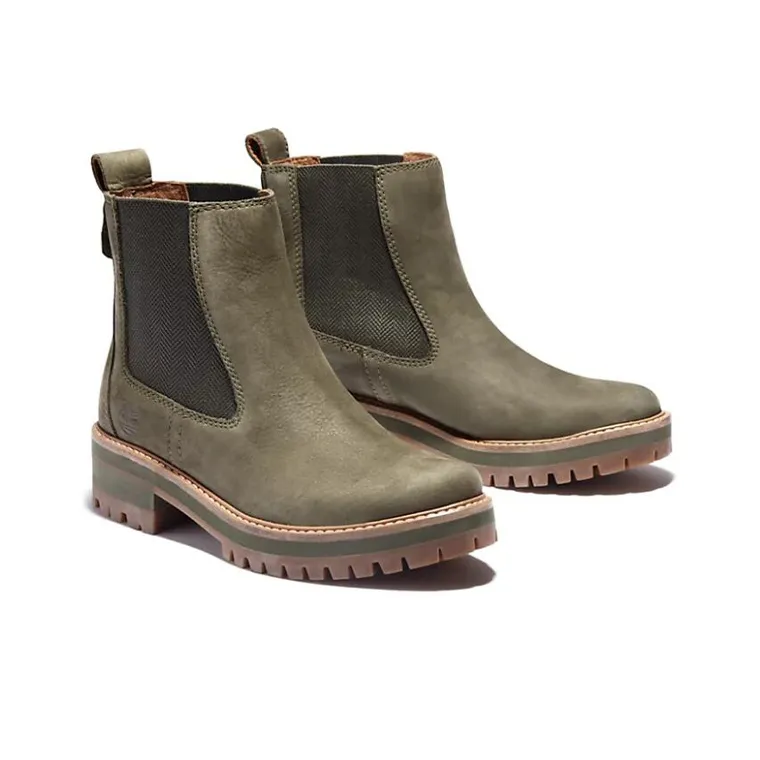Timberland Courmayeur Valley Chelsea Boots Women's Dark Green-1