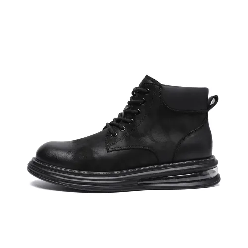 TRUMPPIPE Ankle Boots Men Black