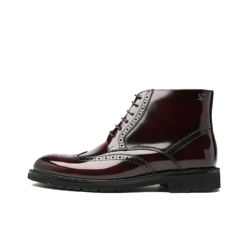 S.T.Dupont Ankle Boots Men Burgundy