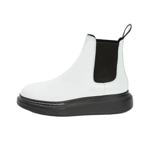Alexander McQueen Hybrid Chelsea Boot Black White (Women's)
