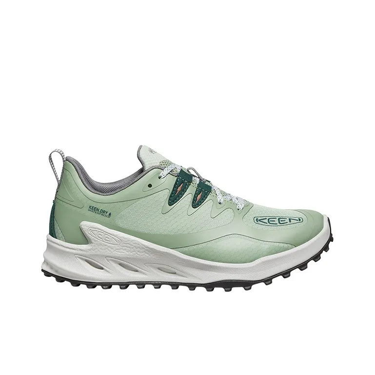 KEEN Zionic WP Anti Slip Wear Resistant Waterproof And Breathable Low Top Outdoor Shoes Women's Green White-1