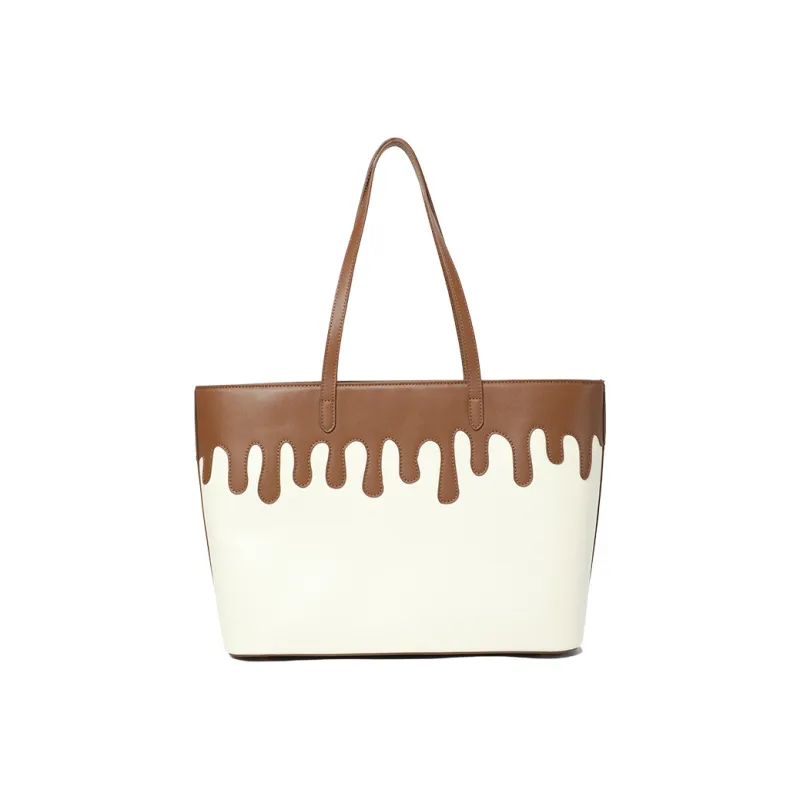 MESUCA Disney PU Tote Bag Shopping Bag Shoulder Bags Large Size Women's Beige Yellow-2