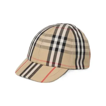 Burberry Checked Curved Peak Baseball Cap