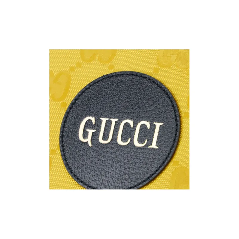 GUCCI Off The Grid Nylon With Leather Shoulder Bag Crossbody Bag Unisex Yellow & Black-3