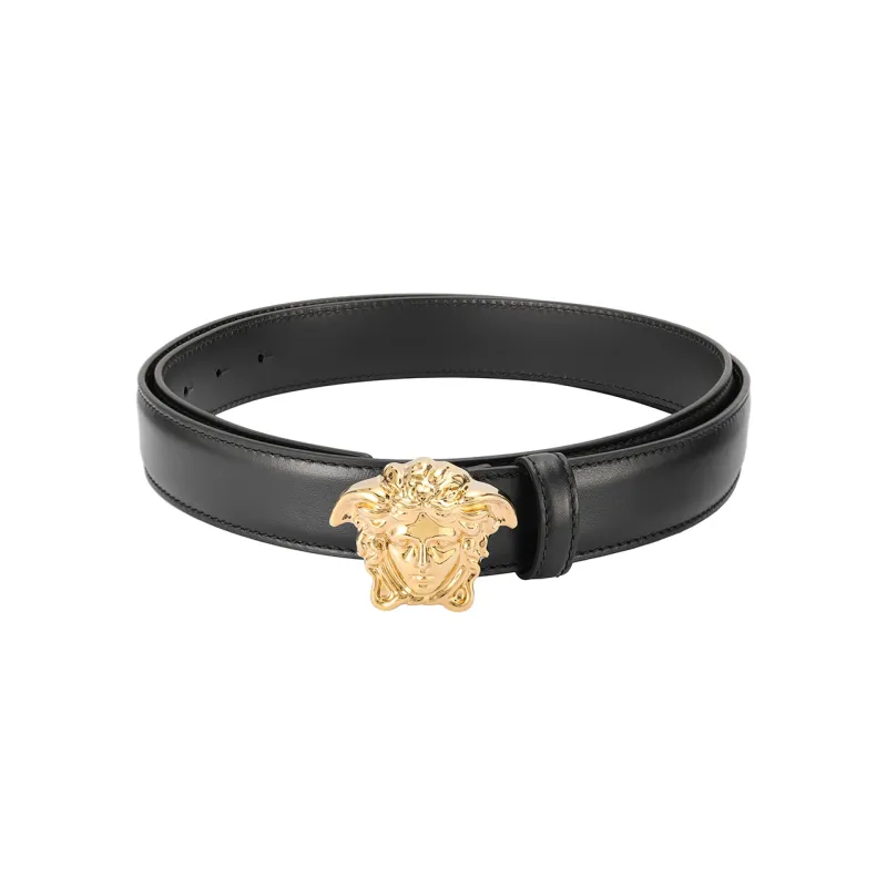 VERSACE La Medusa Buckle Leather Belt-0