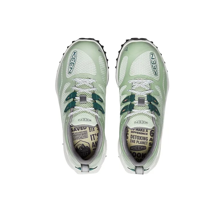 KEEN Zionic WP Anti Slip Wear Resistant Waterproof And Breathable Low Top Outdoor Shoes Women's Green White-3