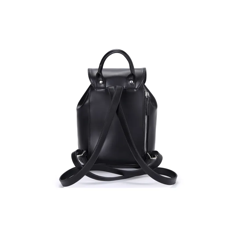 UNITE STAR PU Good Looking Versatile Students Backpack Regular Women's Silver/Black-11