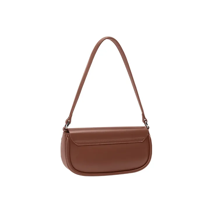 ONE TIME Synthetic Leather Baguette Bag Shoulder Bag Trumpets Women's Hazelnut Brown-3