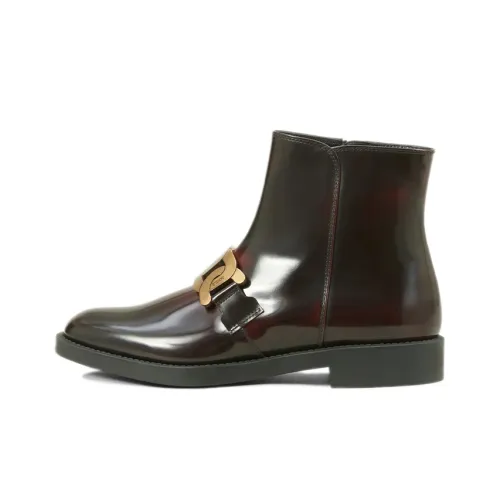 TOD'S Ankle Boots Women's High-Top Burgundy