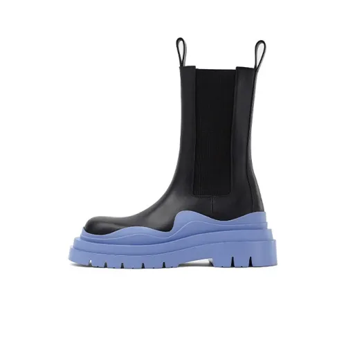 Bottega Veneta Tire Chelsea Boots Women's Black/Blue