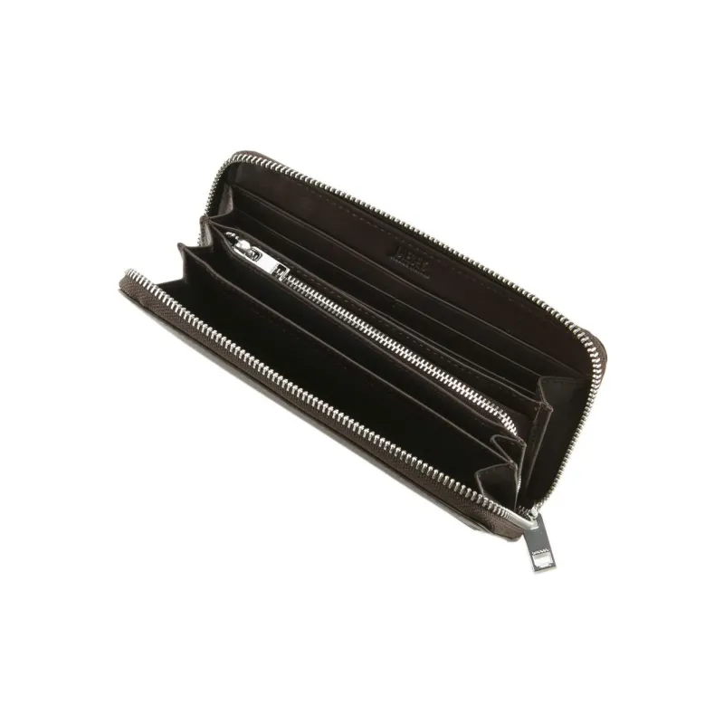 DIESEL Cow Leather Card Holder Wallet Men's Dark Brown-1