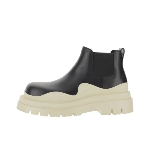 Bottega Veneta Tire Chelsea Boots Men Black/Beige